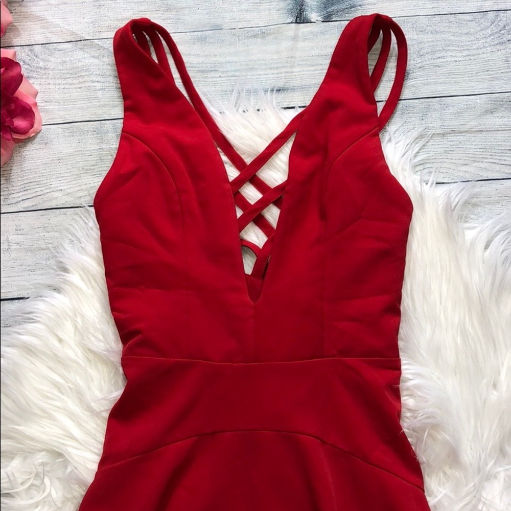 NWT NBD Revolve Red Ride or Die Mini Dress - Picture 4 of 7